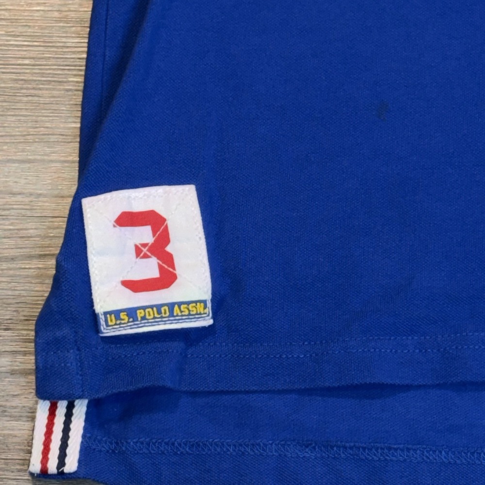 U.S. Polo Association Slim-Fit Shirt Mens XL Blue Polo Red Whit Navy Stripe - Picture 2 of 11